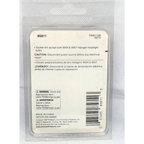 Adv Universal Headlight Socket Harness By Dorman 85811 9004/9007 Blue & Black - Picture 9 of 10